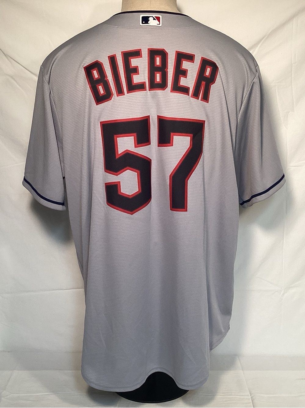 Men’s Cleveland Guardians Shane Bieber Nike Gray Road Jersey Men’s Size XL
